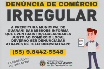 Denúncia de Comércio Irregular