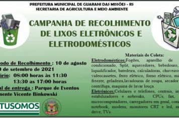 Campanha de Recolhimento de Lixos Eletrônicos e Eletrodomésticos