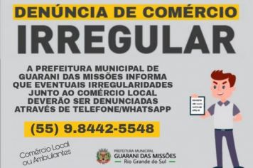 Denúncia de Comércio Irregular