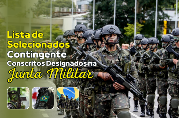 LISTA DE SELECIONADOS CONTINGENTES CONSCRITOS DESIGNADOS NA JUNTA MILITAR