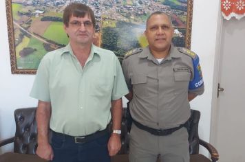 Prefeito Jerônimo recebeu a ilustre visita do Tenente Comandante Regional – CRPO Missões, Sr. Sergio Gonçalves dos Santos.