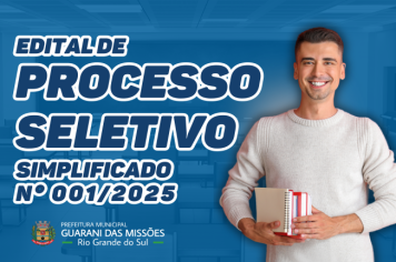 EDITAL DE PROCESSO SELETIVO SIMPLIFICADO, N° 001/2025