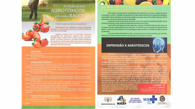 A influência dos Agrotóxicos em nossa Saúde