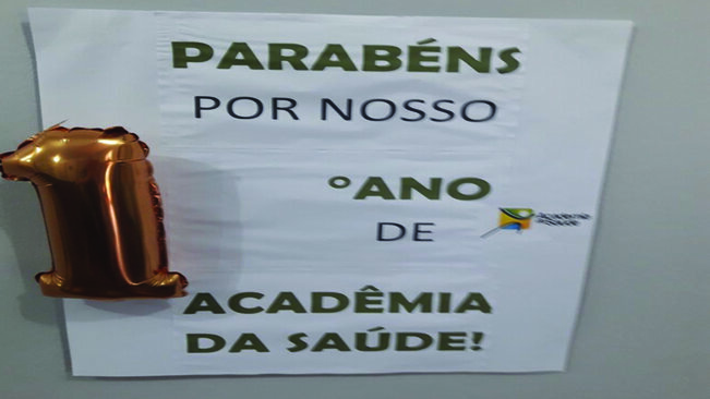 Academia da Saúde completou o seu 1° Ano de Funcionamento