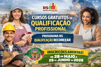 Prefeitura Abre Inscrições para Cursos Gratuitos do Programa RS Qualificação Recomeçar