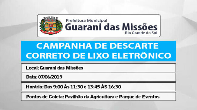 Campanha de Descarte Correto de Lixo Eletrônico