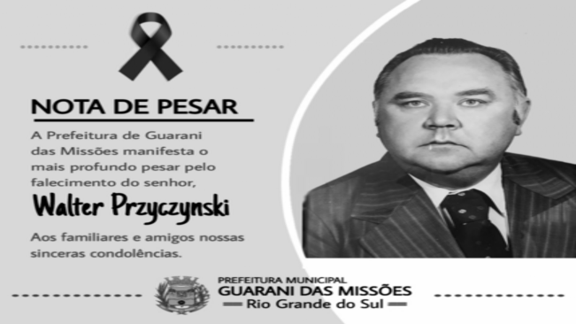 NOTA DE PESAR - WALTER PRZYCZYNSKI