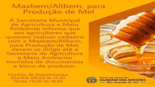 Aviso - Maxbem/Alibem, para Produção de Mel