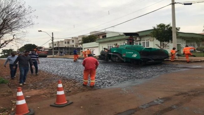 Obras de pavimentação a todo vapor em Guarani das Missões