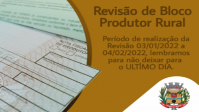 REVISÃO DE BLOCO DE PRODUTOR