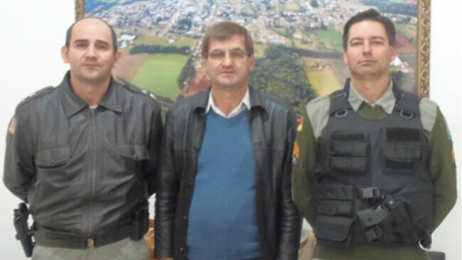 Sargento e Tenente da Brigada Militar de Guarani das Missões Visitam o Gabinete do Prefeito