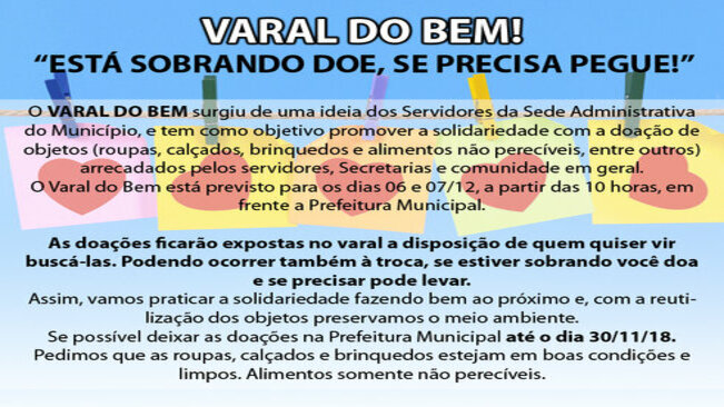 Varal do Bem - Está sobrando doe, se precisa pegue!