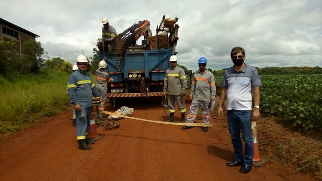 Meta atingida: instalada a rede elétrica na área industrial de Guarani das Missões