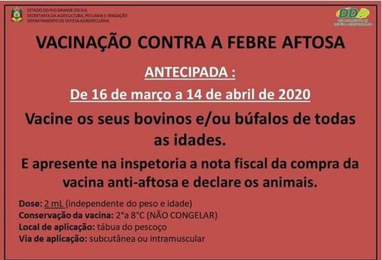 VACINA CONTRA A FEBRE AFTOSA