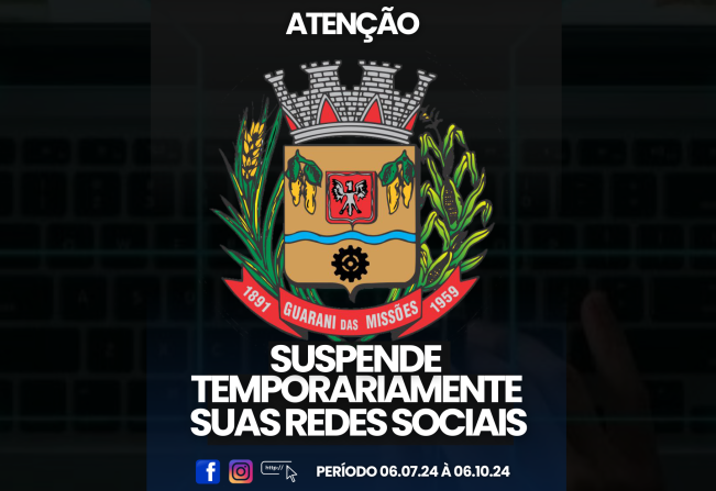 SUSPENDE TEMPORARIAMENTE SUAS REDES SOCIAIS