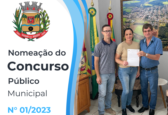 NOMEAÇÃO DO CONCURSO PÚBLICO MUNICIPAL Nº 01/2023