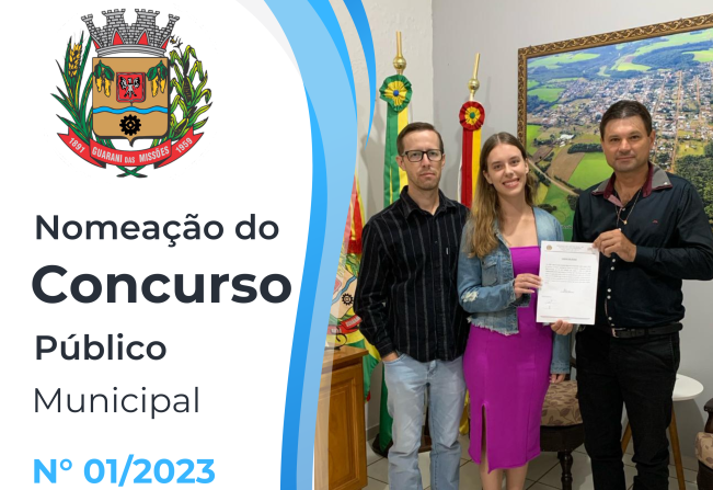 NOMEAÇÃO DO CONCURSO PÚBLICO MUNICIPAL Nº 01/2023