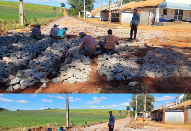 PAVIMENTAÇÃO COM PEDRAS IRREGULARES DE BASALTO (CALÇAMENTO)