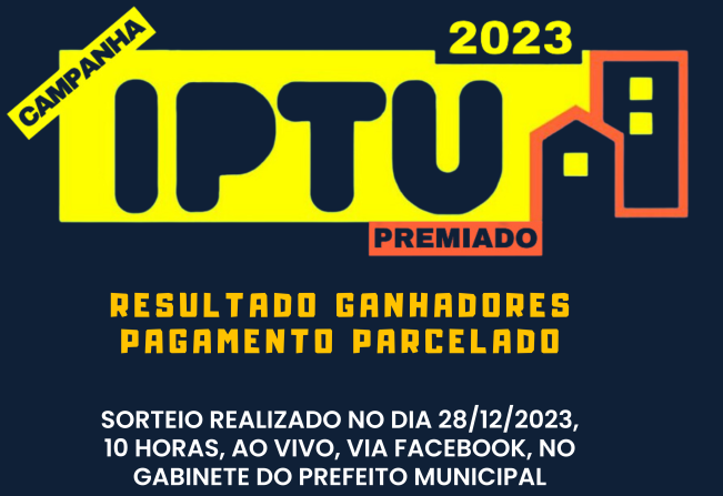 SORTEIO IPTU PREMIADO - PAGAMENTO PARCELADO