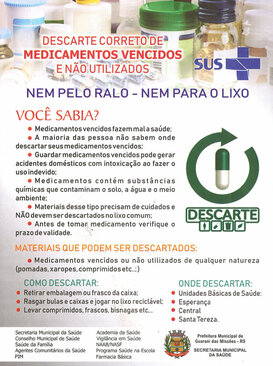 Descarte Correto de Medicamentos Vencidos e Não Utilizados