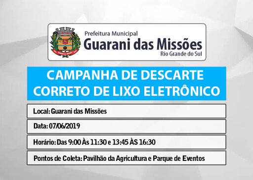 Campanha de Descarte Correto de Lixo Eletrônico