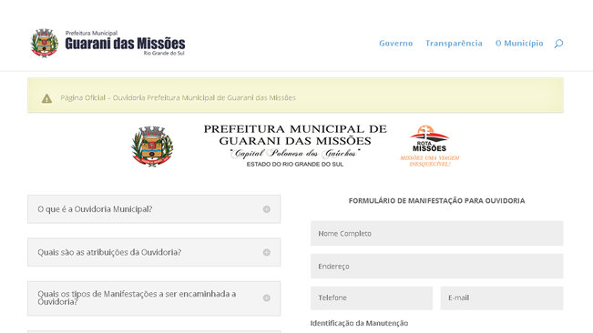 Município de Guarani das Missões conta com Ouvidoria Municipal