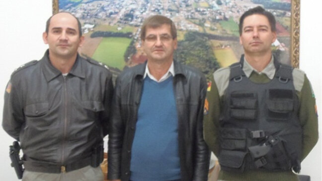 Sargento e Tenente da Brigada Militar de Guarani das Missões Visitam o Gabinete do Prefeito