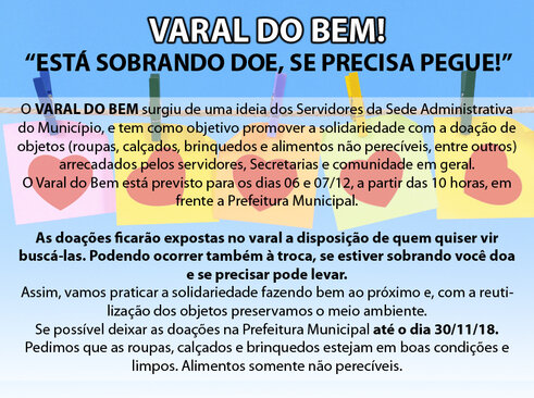 Varal do Bem - Está sobrando doe, se precisa pegue!